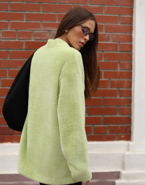 Кардиган меховой на трикотажной основе